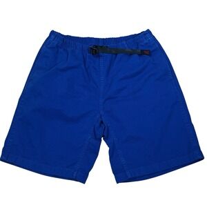 Gramicci G-Short Mens L Royal Blue 100% Cotton Canvas Belted Rock Climbing Hike